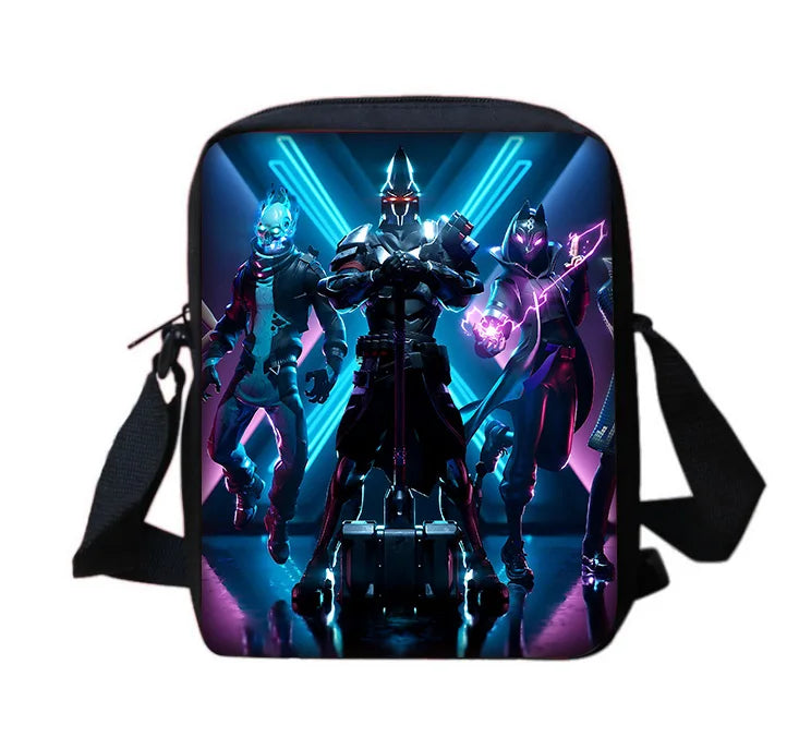 Hot Game Boy Girls Printed Shoulder Messenger Bag Child Design-F-FortniteS Casual Handbag Men Women Phone Bag Shopping Bag