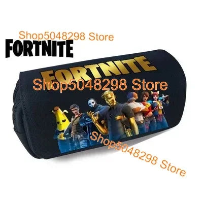 Großes Kawaii-Federmäppchen aus Canvas mit Fortnite-Print für Jungen und Mädchen – Schulbedarf, Schreibwaren und Geburtstagsgeschenk für Teenager