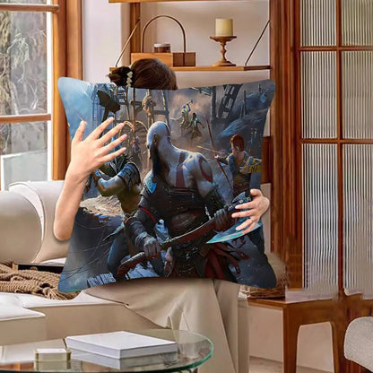 God Of War Video Game Pillow Gift Home Office Decoration Pillow Bedroom Sofa Car Cushion CoverPillow Case