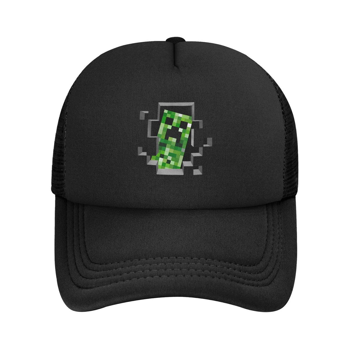krępy poszukiwacz przygód odkrywa potwora Creepersa za sobą Czapka z daszkiem Czapki przeciwsłoneczne Czapki z regulowanym zapięciem typu snapback Czapka baseballowa z siateczką
