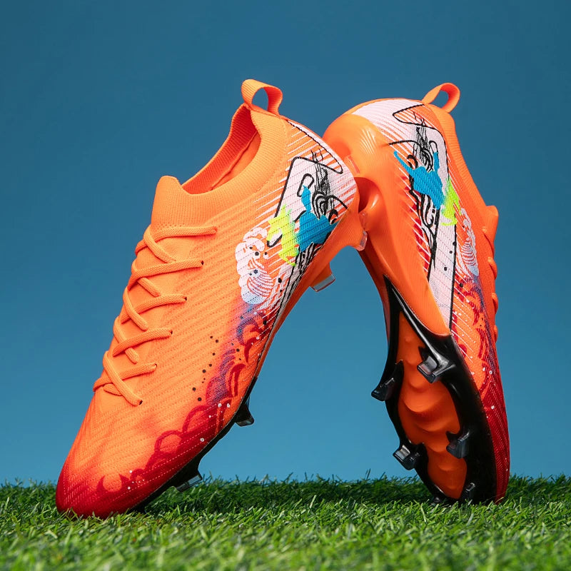 Chaussures de football pour homme, gazon, ultralégères, sportives et confortables, pour adulte, antidérapantes, crampons d'extérieur, sport, futsal, entraînement, match