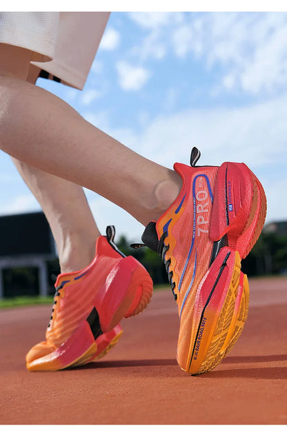 Herr-sneakers med kolplatta, utomhus-sportskor i mesh med mjuk sula, löparskor, lätta, halksäkra, vardagsskor för par, tennisskor