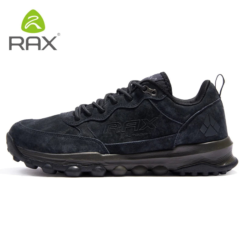 Rax Cowhide Hiking Shoes Men Outdoor Mountain Antiskid Climbing Sneakers wram Lightweight Trekking boots Sports casual shoes