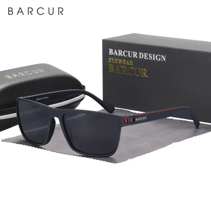 BARCUR Design TR90 Sluneční brýle pro muže Polarizované Lehké sportovní sluneční brýle Dámské brýle Doplněk k brýlím Oculos Ochrana proti UVAB záření