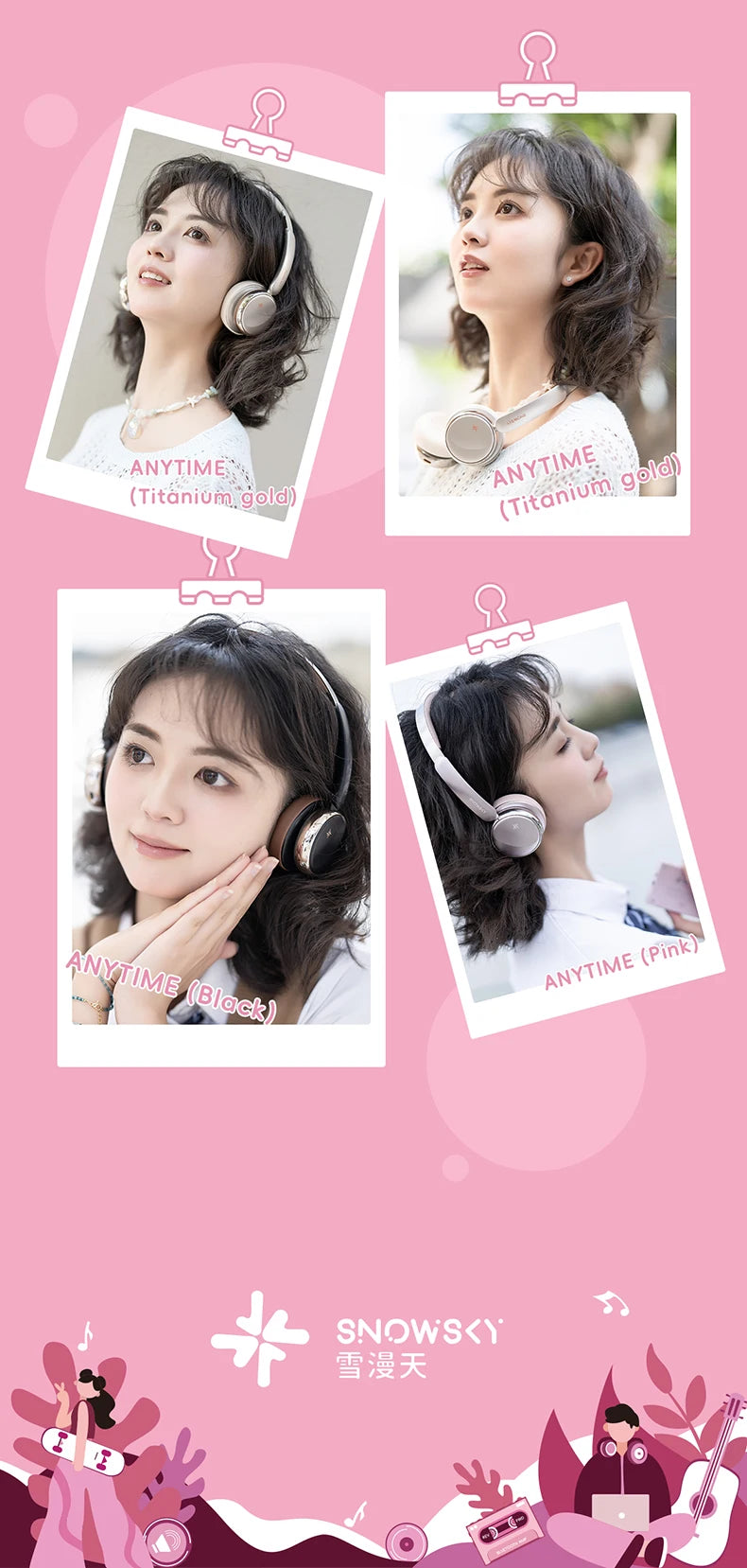 FiiO ANYTIME Bluetooth 5.4 Wireless Headphone Noise Cancelling Bluetooth Earphones Hi-Res Wireless Over-Ear Headphones with mic