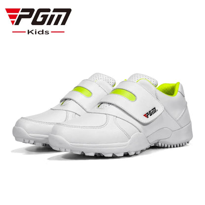 PGM Children Girls Boys Golf Shoes Anti-skid Leather Outdoor Kids Sneakers Sports Shoes XZ054