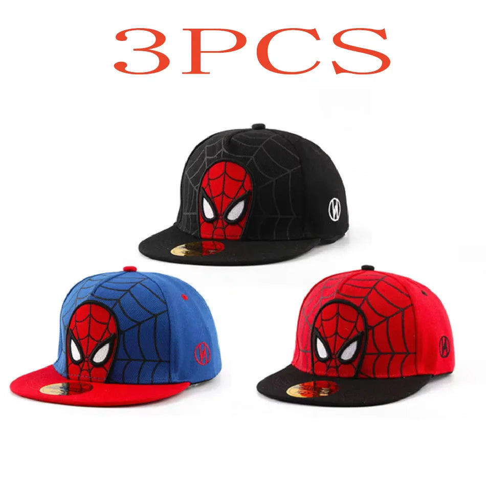 HotAnime Cartoon Spiderman Hats for Kids Toddler Baseball Cap Spring Snapback Hip Hop Adjustable Caps