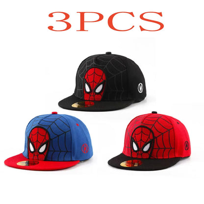 HotAnime Cartoon Spiderman Hats for Kids Toddler Baseball Cap Spring Snapback Hip Hop Adjustable Caps