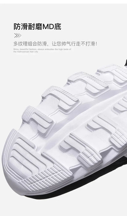 Brand Trend størrelse 46 47 48 slidstærke fitness-sneakers til mænd med støddæmpning, tyk sål og åndbare udendørs løbesko til mænd