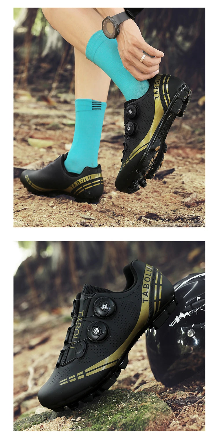 Atmungsaktive MTB-Fahrradschuhe für Damen und Herren – Offroad-Mountainbike-Fahrradschuhe mit selbstsichernden Speed-Mountainbike-Pedalschuhen