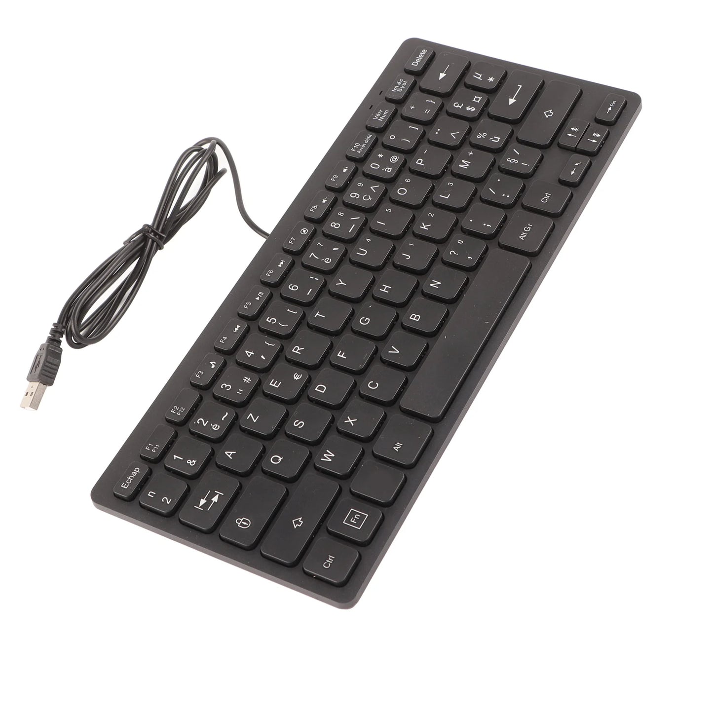 Tastiera meccanica cablata USB 78 tasti russo francese tedesco, design ergonomico, ultrafine, mini e resistente, per PC e laptop