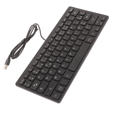 Tastiera meccanica cablata USB 78 tasti russo francese tedesco, design ergonomico, ultrafine, mini e resistente, per PC e laptop
