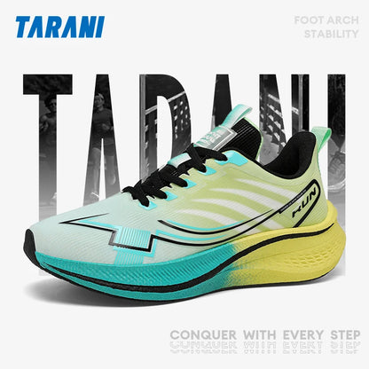 Chaussures de course à amorti pour homme avec plaque en carbone ; baskets légères de marathon pour femme, pour le jogging, l'entraînement, le fitness et l'exercice physique