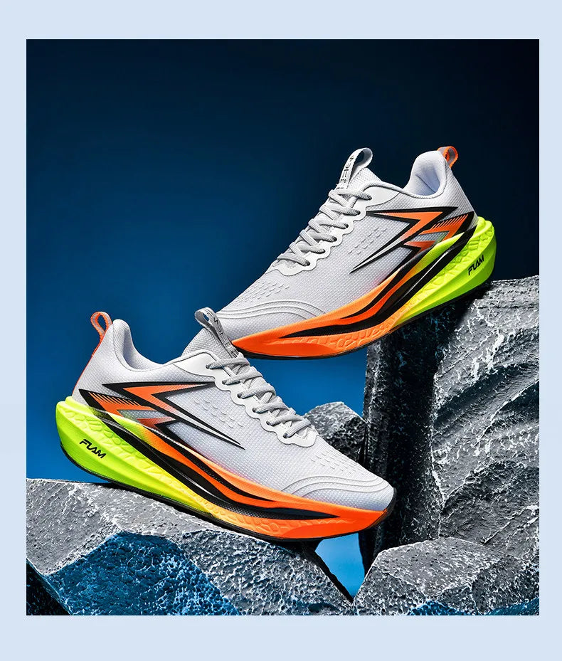 Chaussures de course pour hommes, spécialité marathon ; chaussures de sport légères pour hommes avec semelle en carbone ; baskets de sport confortables et antidérapantes pour femmes