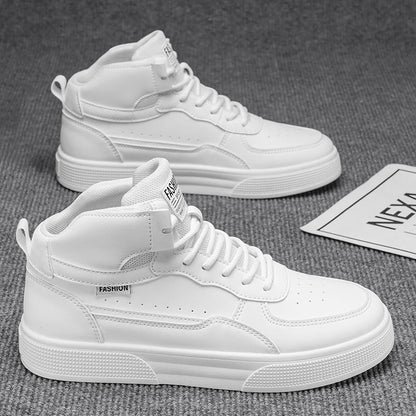 Breathable men's casual shoes, skate shoes, mid-top men's shoes, breathable and versatile sports shoes, suitable for wearing all