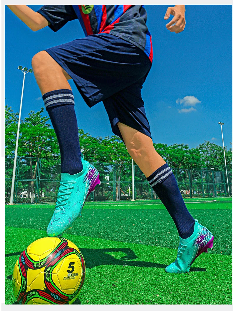Chaussures de football pour homme, chaussures de foot antidérapantes, baskets d'entraînement FG, crampons de qualité supérieure, vente en gros, drop shipping, unisexe, adulte