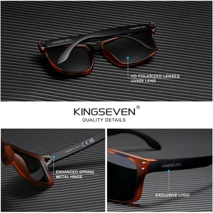KINGSEVEN Obdélníkové retro polarizované sluneční brýle TR90 pro ženy a muže, cyklistické, UV400, horolezecké, s ochranou proti oslnění, outdoorové sportovní brýle
