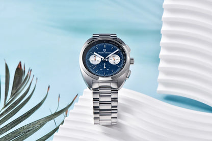 PAGANI DESIGN 2026 Retro Luxury Men's Quartz Watches Sports Chronograph VK63 Watch For Men AR Sapphire Waterproof Leather Clock