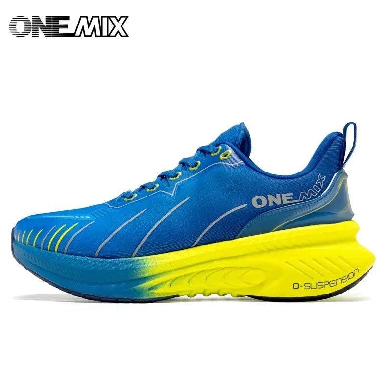 ONEMIX Novos Ténis de Corrida com Amortecimento para Homem, Adequados para Corredores Pesados, com Atacadores, Desportivos, Antiderrapantes, para Exterior, para Mulher e Homem