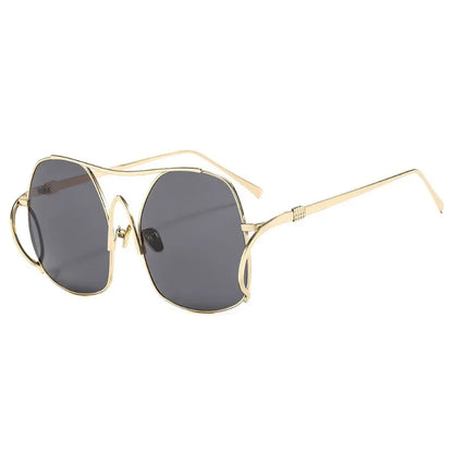 Y2k Polygon Oversized Sunglasses Women Luxury Brand Metal Sun Glasses Fashion Personality Outdoor Retro Eyeglassess Uv400 Men