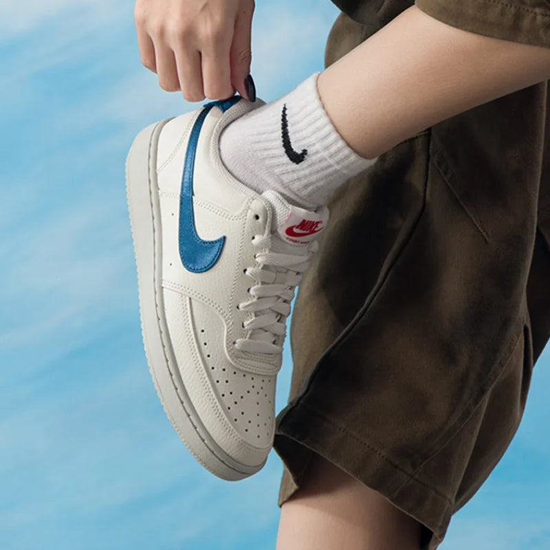 Authentieke Nike Court Vision Low minimalistische, veelzijdige, ademende casual outdoorsneakers voor dames IM7799-133