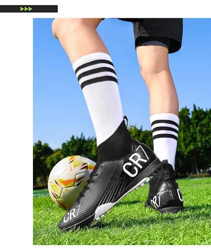 Chaussures de football pour homme, chaussures de futsal professionnelles, chaussures de football de haute qualité, crampons, femmes, unisexe, ultralégères, TF/FG, baskets