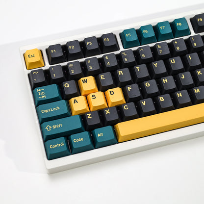 KBDiy GMK MarrsGreen Tastenkappen Retro PBT ISO Double-Shot Cherry-Profil Tastenkappen für MX-Switches Mechanische Gaming-Tastatur-Tastenkappen