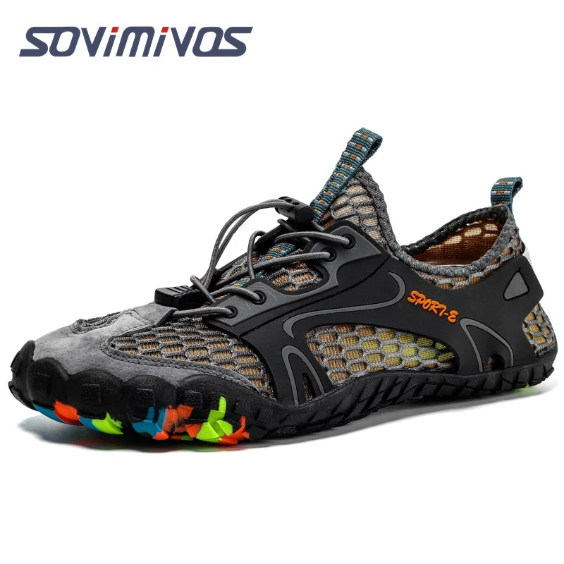 Water Shoes for Men Barefoot Beach Shoes Breathable Sport Shoes Quick Dry River Whtie Sea Aqua Sneakers Soft Beach Sneakers