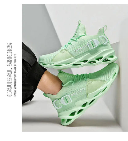 Hot Sale Fashion Purple Casual Sneakers Women Men Blade Running Shoes Big Size 48 Light Breathable Sports Shoes Men Mesh Sneaker