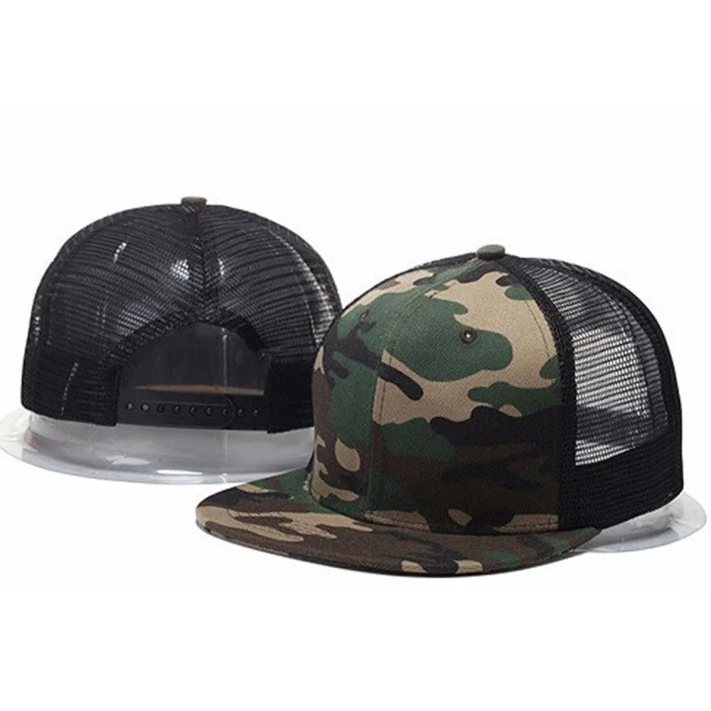 Herren-Kappen, flache Hüte, Hip-Hop-Snapbacks, ausgefallene Baseballkappen mit Nieten, Street-Dance-Kappen, trendige Mesh-Kappen mit Schirm, für Jugendliche, Jungen und Mädchen