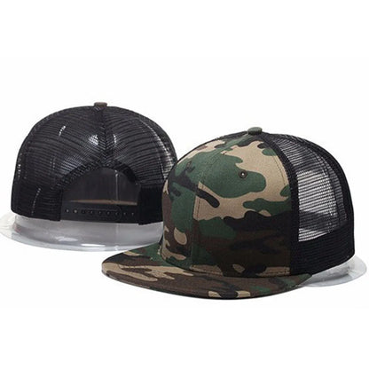 Herren-Kappen, flache Hüte, Hip-Hop-Snapbacks, ausgefallene Baseballkappen mit Nieten, Street-Dance-Kappen, trendige Mesh-Kappen mit Schirm, für Jugendliche, Jungen und Mädchen