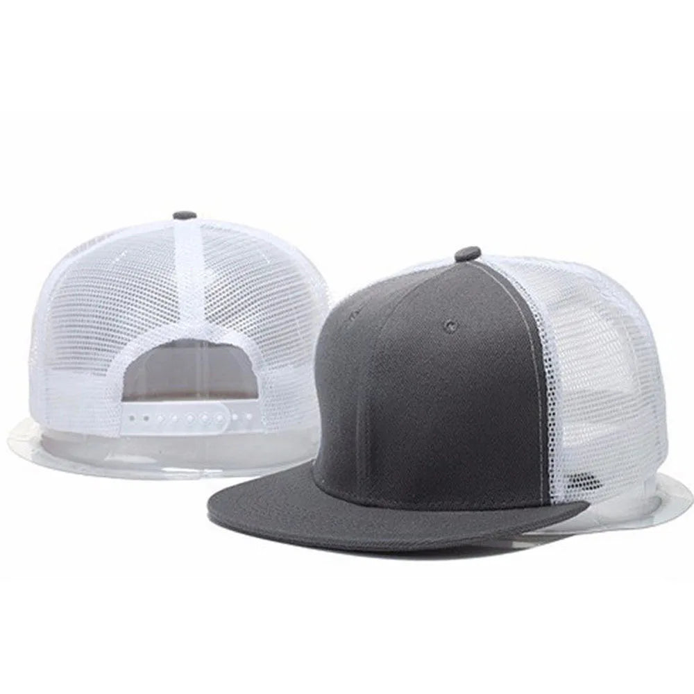 Herren-Kappen, flache Hüte, Hip-Hop-Snapbacks, ausgefallene Baseballkappen mit Nieten, Street-Dance-Kappen, trendige Mesh-Kappen mit Schirm, für Jugendliche, Jungen und Mädchen