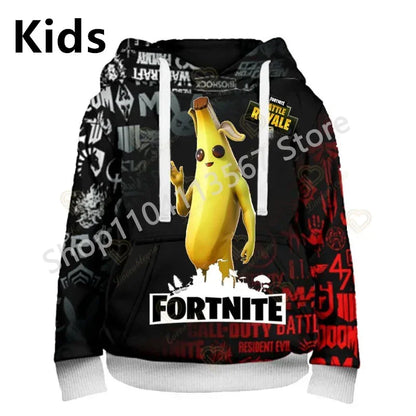 Llama Battle Royale Fortnite Hoodies, 3D Printed Sweatshirts for Men, Women, and Children, Boys and Girls Streetwear Pullover, Green Tops