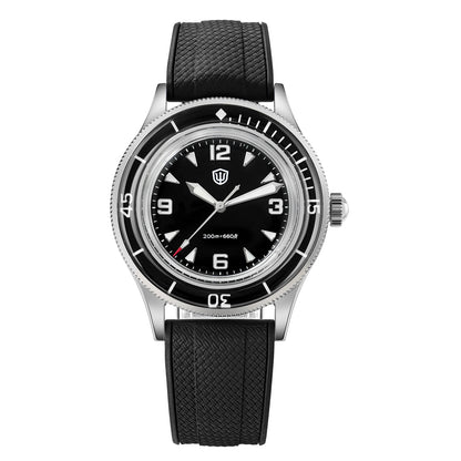 Watchdives 50-Fathoms Watch VH31 Sweep Seconds Quartz Movement Luminous 200m Waterproof Sapphire Stainless Steel  Watches WD50Q