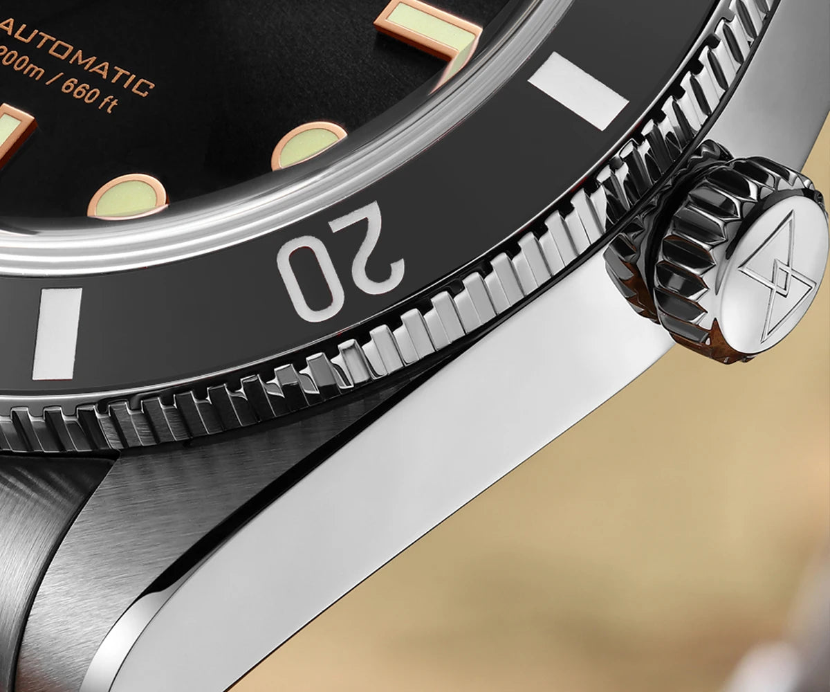 Cronos Luxury Men Watch 37mm Diver BB54 Vintage Automatic Wristwatches Female End Links Sapphire 20 Bar L6033