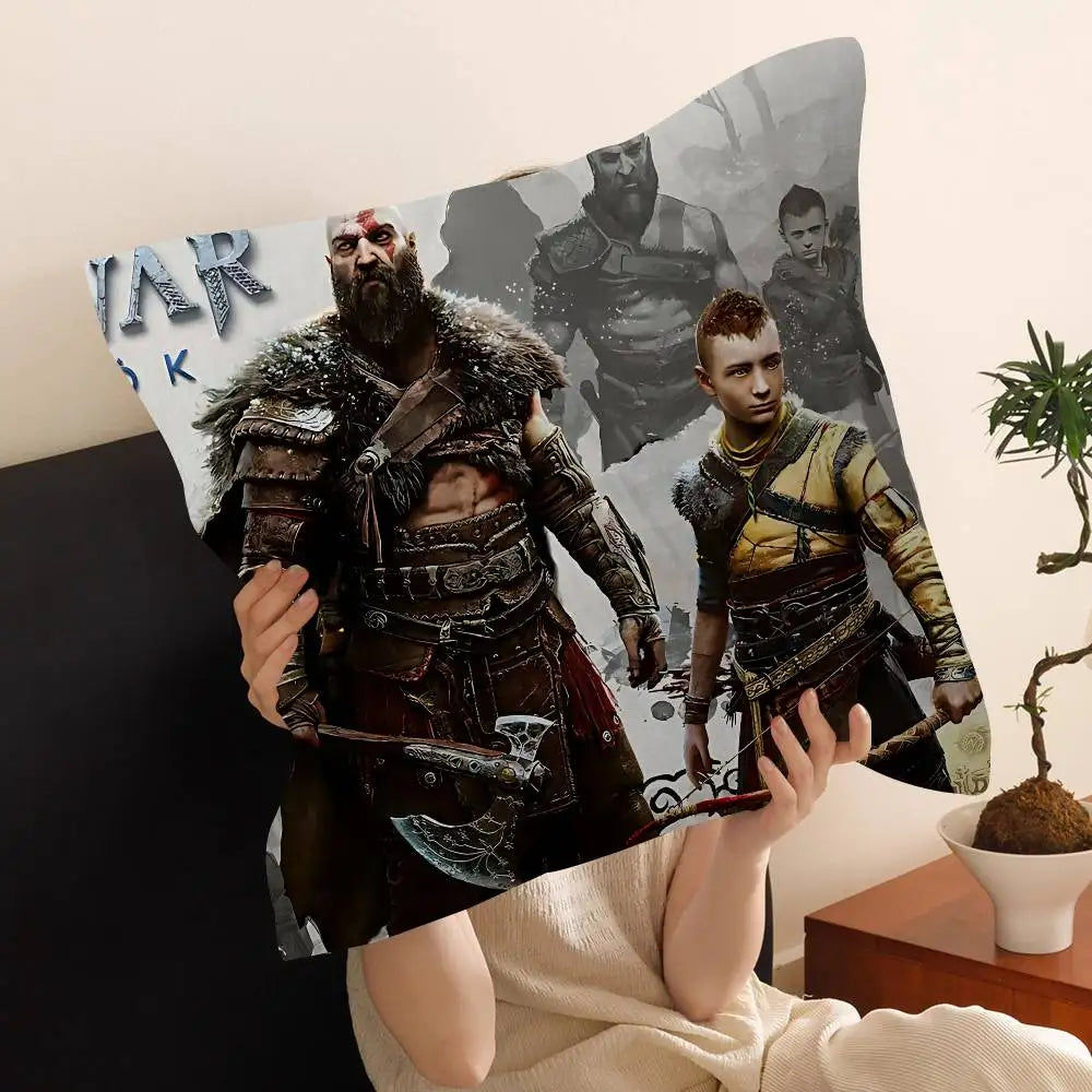God Of War Video Game Pillow Gift Home Office Decoration Pillow Bedroom Sofa Car Cushion CoverPillow Case