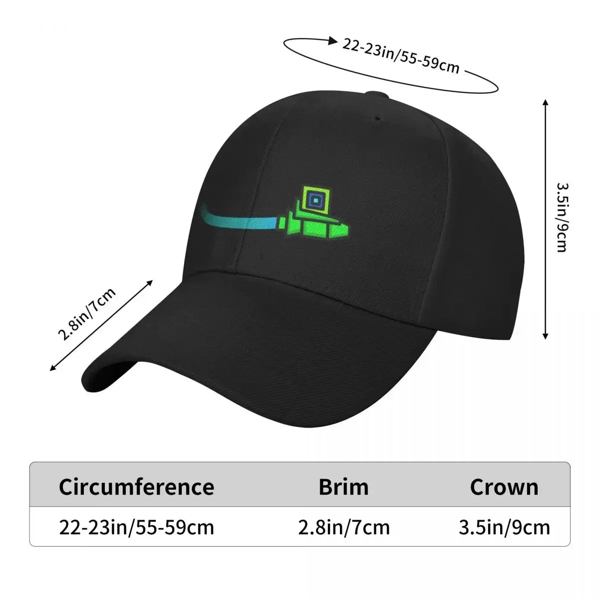 Geometry Dash Baseball Cap Anime Visor Vintage Sun Hat Women's Hats For The Sun Men's