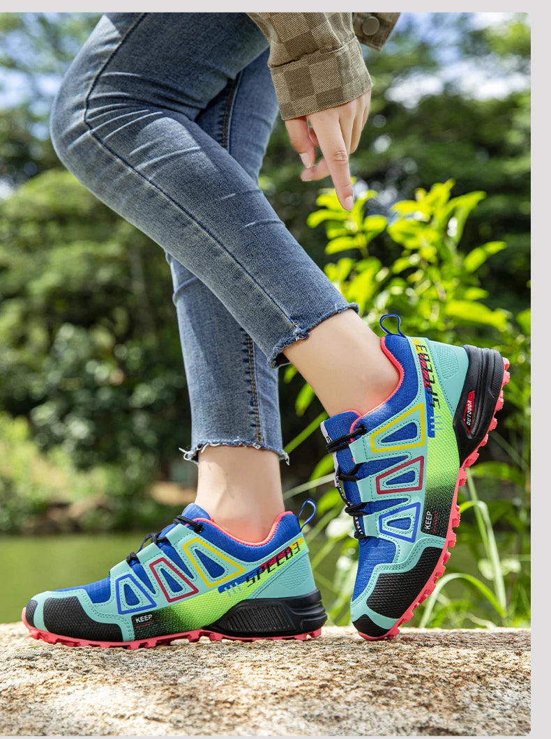 Women's Waterproof Hiking Shoes Outdoor Sports Shoes Women's Walking Travel Sports Shoes Bicycle Sports Shoes Running Sports Sho