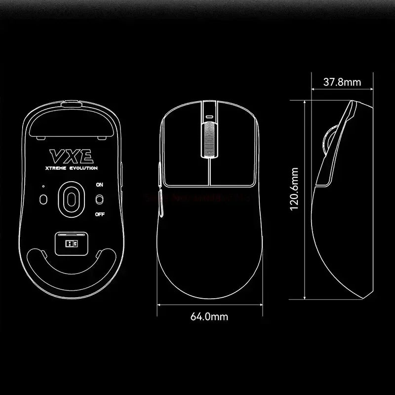 Vgn Vxe Dragonfly R1 Pro Max Gaming Mouse Bluetooth Rechargeable Gamer Paw3395 Lightweight Ergonomic Wireless Esport Mouse