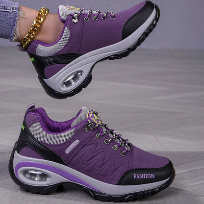 Sapatos de caminhada para mulher 2025 primavera e outono novos, antiderrapantes, para corrida todo-o-terreno, caminhada e desporto