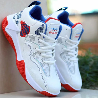 Sales Basketball Shoes Men High-top Sports Outdoor Cushioning Hombre Athletic Male Shoes Comfortable White Sneakers zapatillas