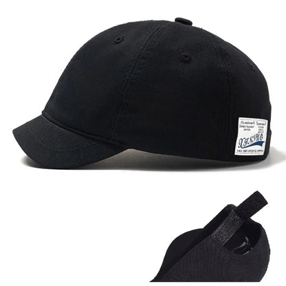 Czapka baseballowa dla mężczyzn z dużym daszkiem, z tyłu zamknięta, z krótkim daszkiem 5 cm, czapki z siateczki dopasowane do głowy, elastyczne czapki z całkowicie zamkniętym tyłem, rozmiary 56–60 cm, 61–65 cm