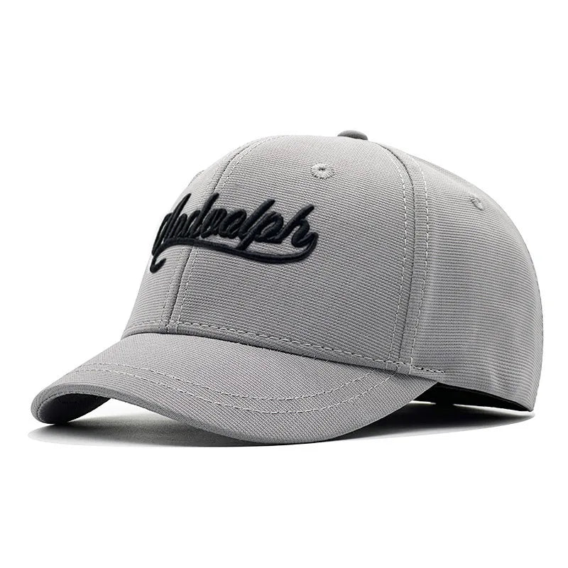 Czapka baseballowa dla mężczyzn z dużym daszkiem, z tyłu zamknięta, z krótkim daszkiem 5 cm, czapki z siateczki dopasowane do głowy, elastyczne czapki z całkowicie zamkniętym tyłem, rozmiary 56–60 cm, 61–65 cm