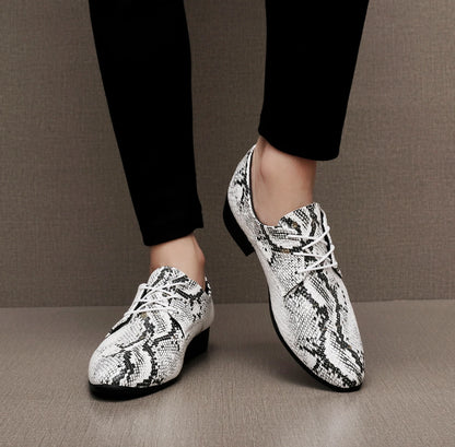 PU Leather Men's Oxford Shoes Street Style Casual Shoes Lightweight Sneakers Outdoor Male Walking Shoes Formal Dress Footwear
