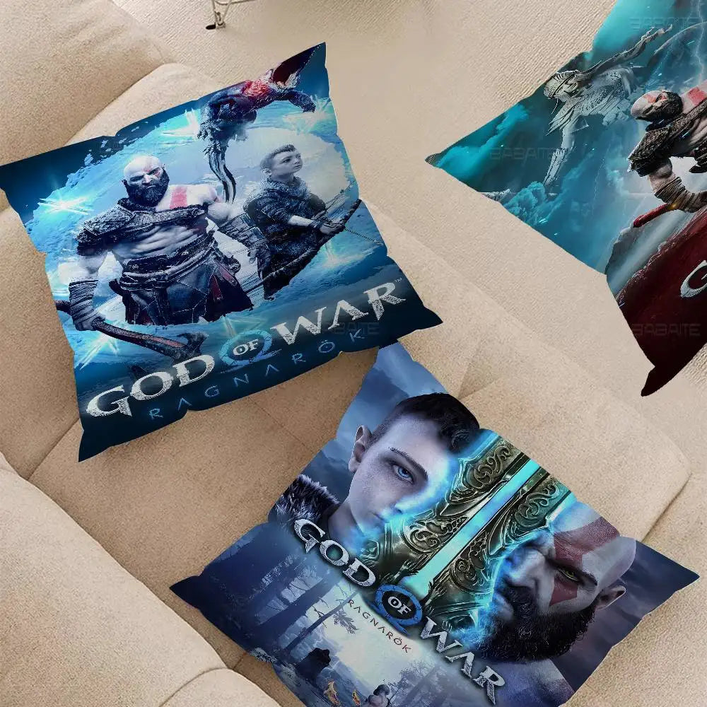 God of War Ragnarok 2022 Cushion Cover Polyester Sofa Cushions Decorative Throw Pillows Home Decoration Pillowcover