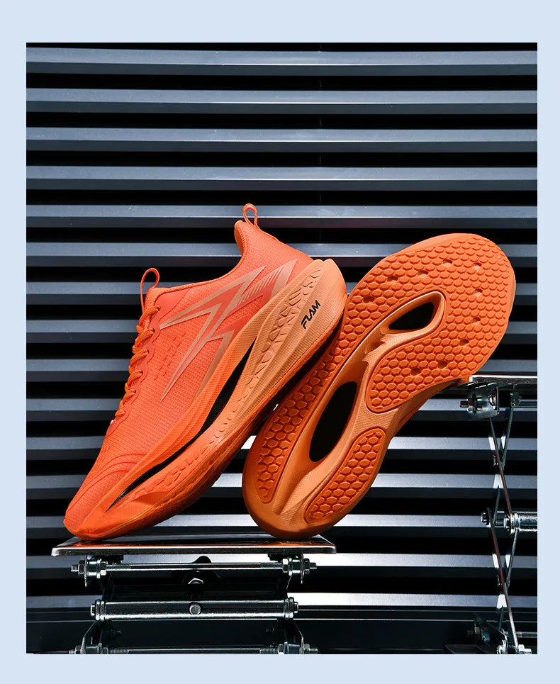 Chaussures de course pour hommes, spécialité marathon ; chaussures de sport légères pour hommes avec semelle en carbone ; baskets de sport confortables et antidérapantes pour femmes