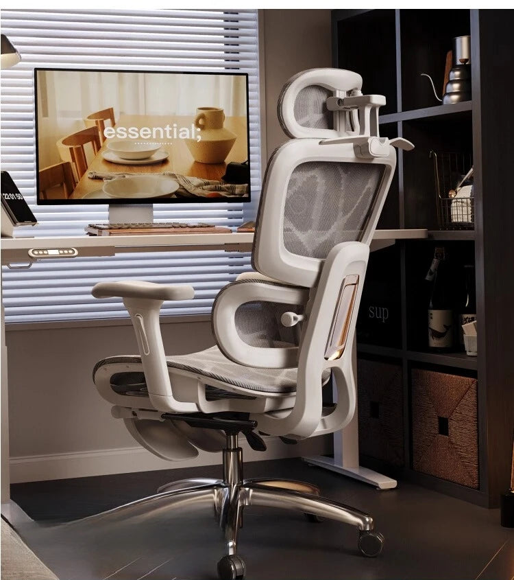 Ergonomic Office Chair with Lumbar Support, Adjustable Height Gaming Chair, Comfortable Computer Chair with Swivel Recliner Design for Home & Office