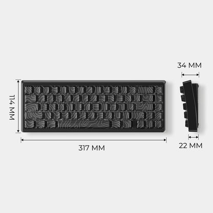 XVX M67 JadeStone mechanische Tastatur mit IMD-Tech-Tastenkappen, Hot-Swap-fähig, Gasket-Mount, Tri-Mode, individuell anpassbares RGB, kabellose Tastatur 65%