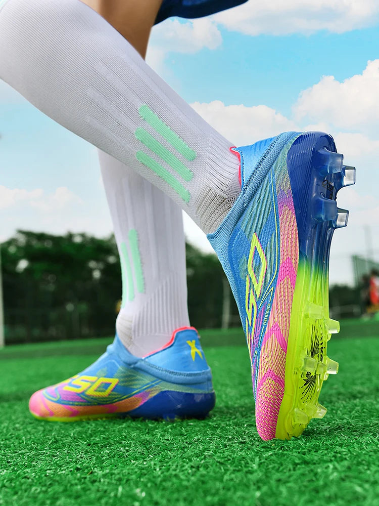 Chaussures de football pour homme New Society Grass Tenis - Chaussures de sport d'extérieur ultralégères et respirantes pour adulte - Chaussures de football pour homme - Baskets de football