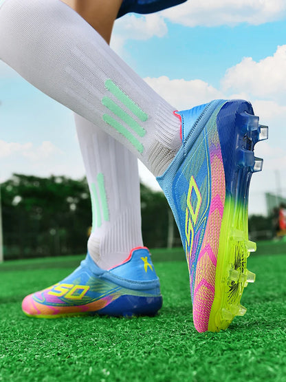 Chaussures de football pour homme New Society Grass Tenis - Chaussures de sport d'extérieur ultralégères et respirantes pour adulte - Chaussures de football pour homme - Baskets de football